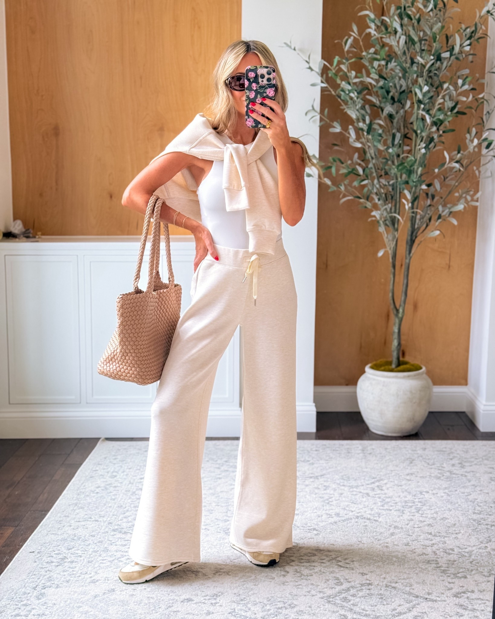 My fave travel outfit - wearing xs regular length (I’m 5’3” and wanted them to fit longer! The cropped length is also cute just depends on preference so checkout the size chart) 

👉🏻new customers can use code KATEROSExSPANX to save 15% plus free shipping! 

#LTKTravel #LTKPetite #LTKOver40