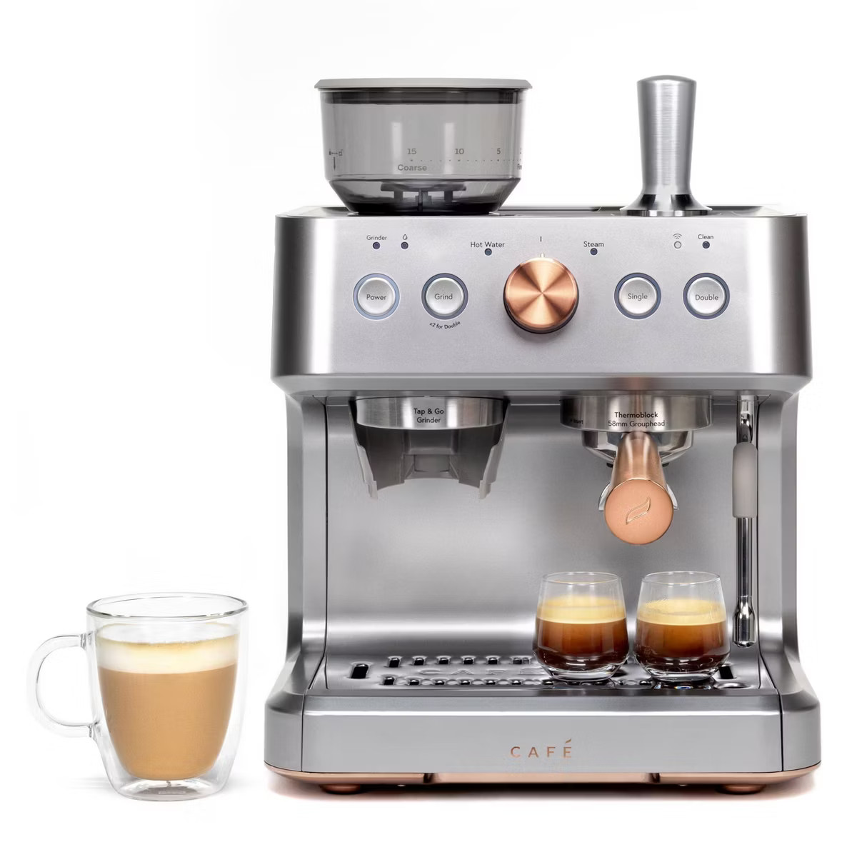GE Appliances CAFE Bellissimo Semi-Automatic Espresso Machine + Frother Stainless Steel: Coffee M... | Target