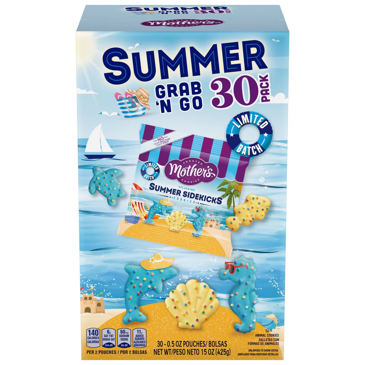 Mother's Cookies Summer Cookies and Bars Sidekicks Snack Pack - 15oz/30ct | Target