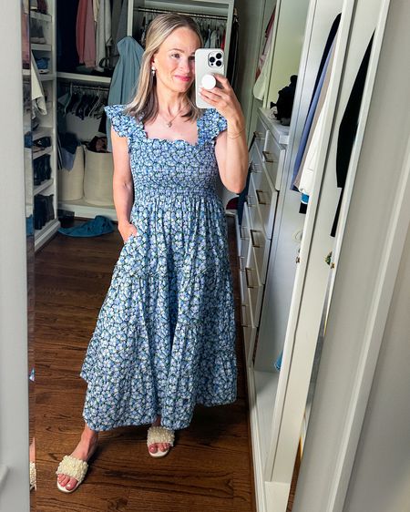 Pretty spring dress with pockets - wearing an XS 

Pearl sandals and pearl earrings - both are so affordable!! 

My necklace is a great Mother’s Day gift! 

The dress is pregnancy and nursing friendly! 

#LTKGiftGuide #LTKshoecrush #LTKbump