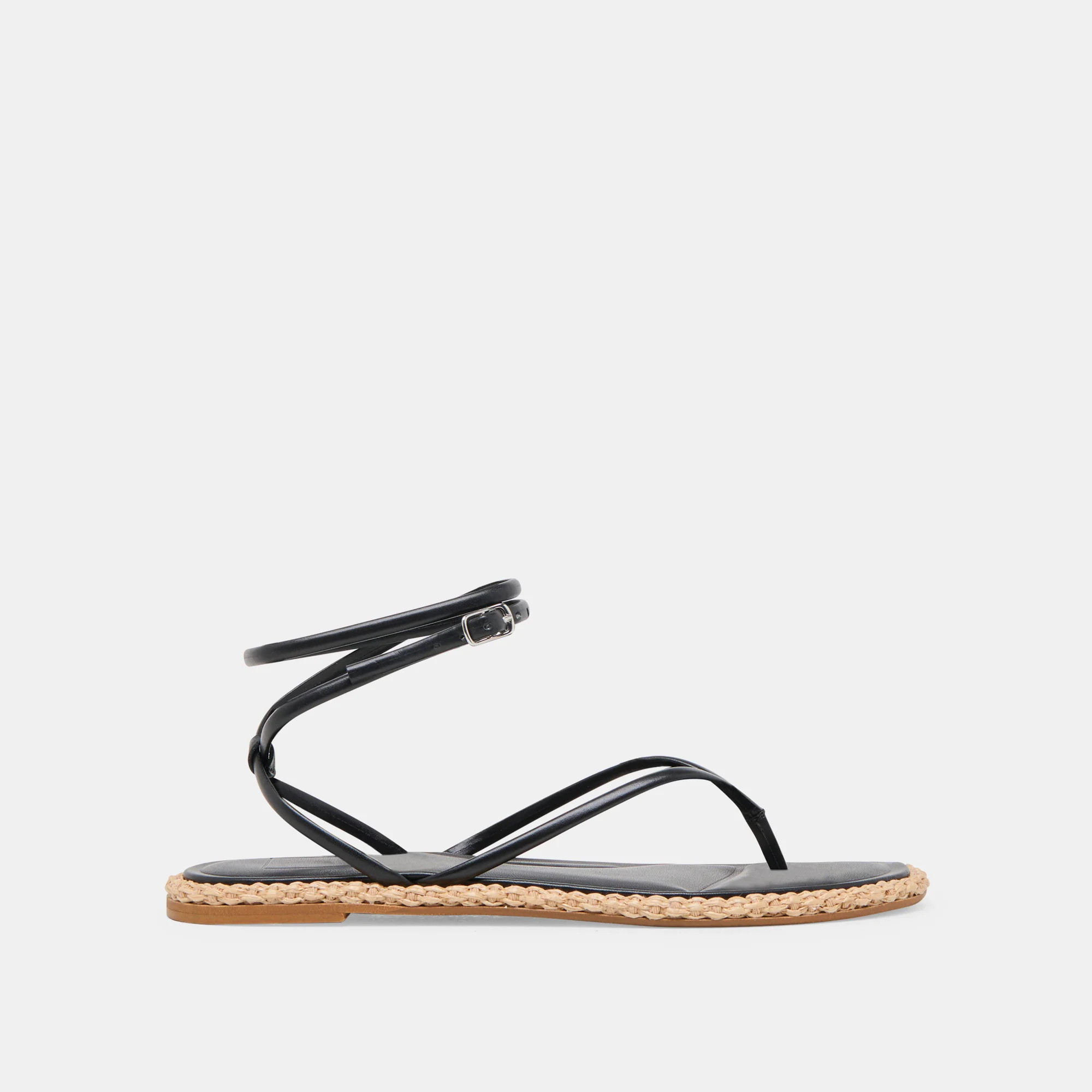 COVE SANDALS BLACK LEATHER | DolceVita.com