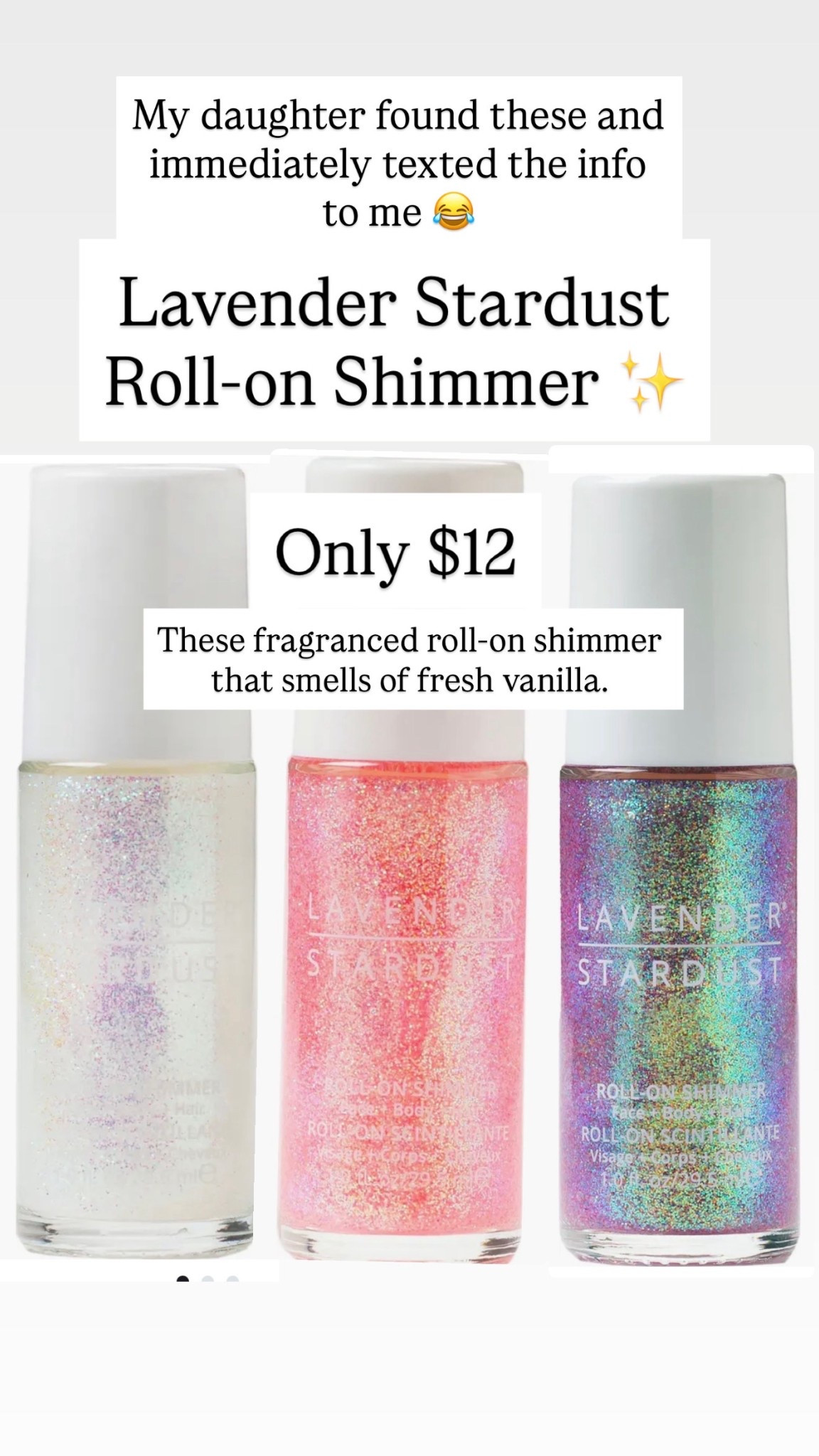 My daughter absolutely loves these. These are roll-on shimmer glitter.

#LTKKids