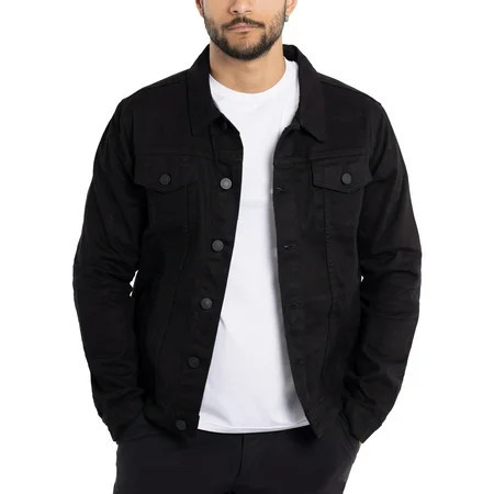 X RAY Jeans Mens Denim Jacket Jet Black L | Walmart (US)