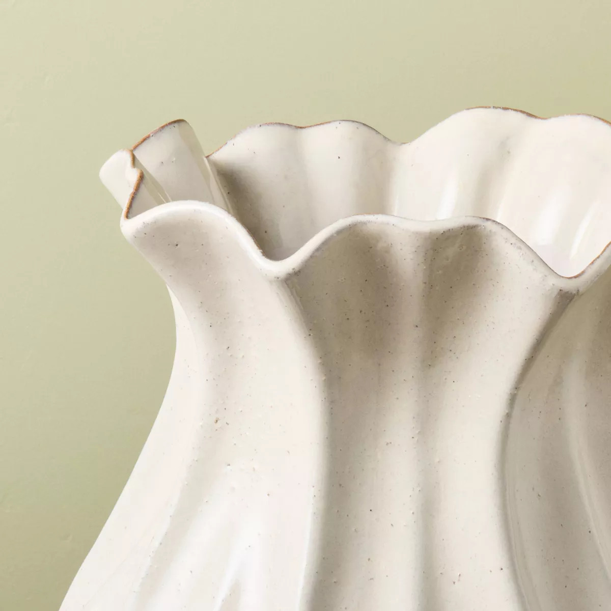 Pleated Ceramic Vase Sour Cream - Hearth & Hand™ with Magnolia | Target
