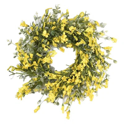 26" Artificial Spring Summer Foliage Wildflower Front Door Wreath For Wedding Party Home Decor | Wayfair North America