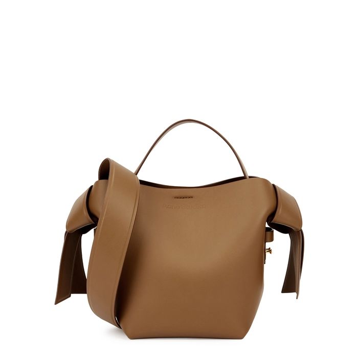 Acne Studios Musubi Mini Brown Leather Top Handle Bag | Harvey Nichols (Global)