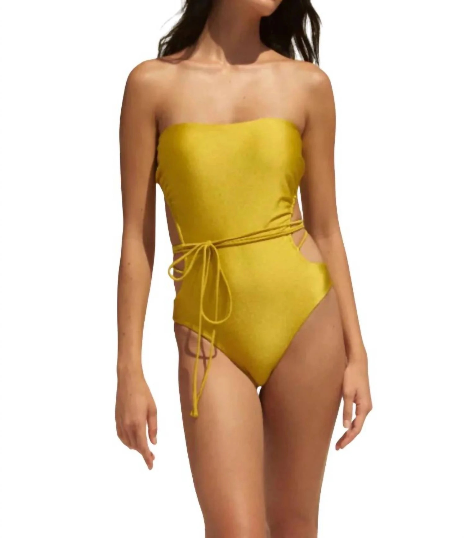 Raya One Piece In Citron Sheen | Shop Simon