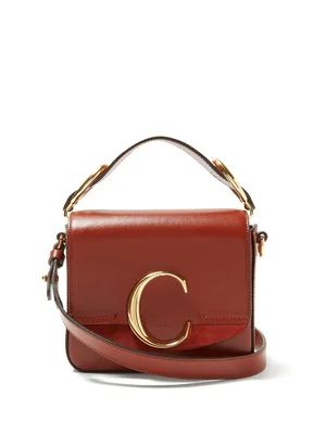 Mini C leather and suede crossbody bag | Matches (US)
