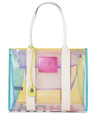 Kurt Geiger London Southbank Large Rainbow Vinyl Clear Shimmer Tote Bag - Multi | Dillard's