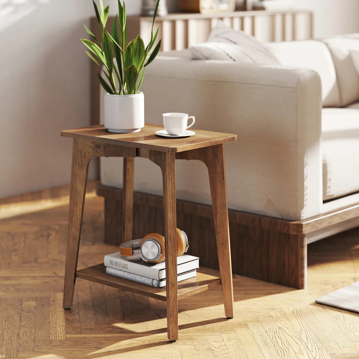 2-Tier Side Table, Small Rectangular End Table | Wayfair North America