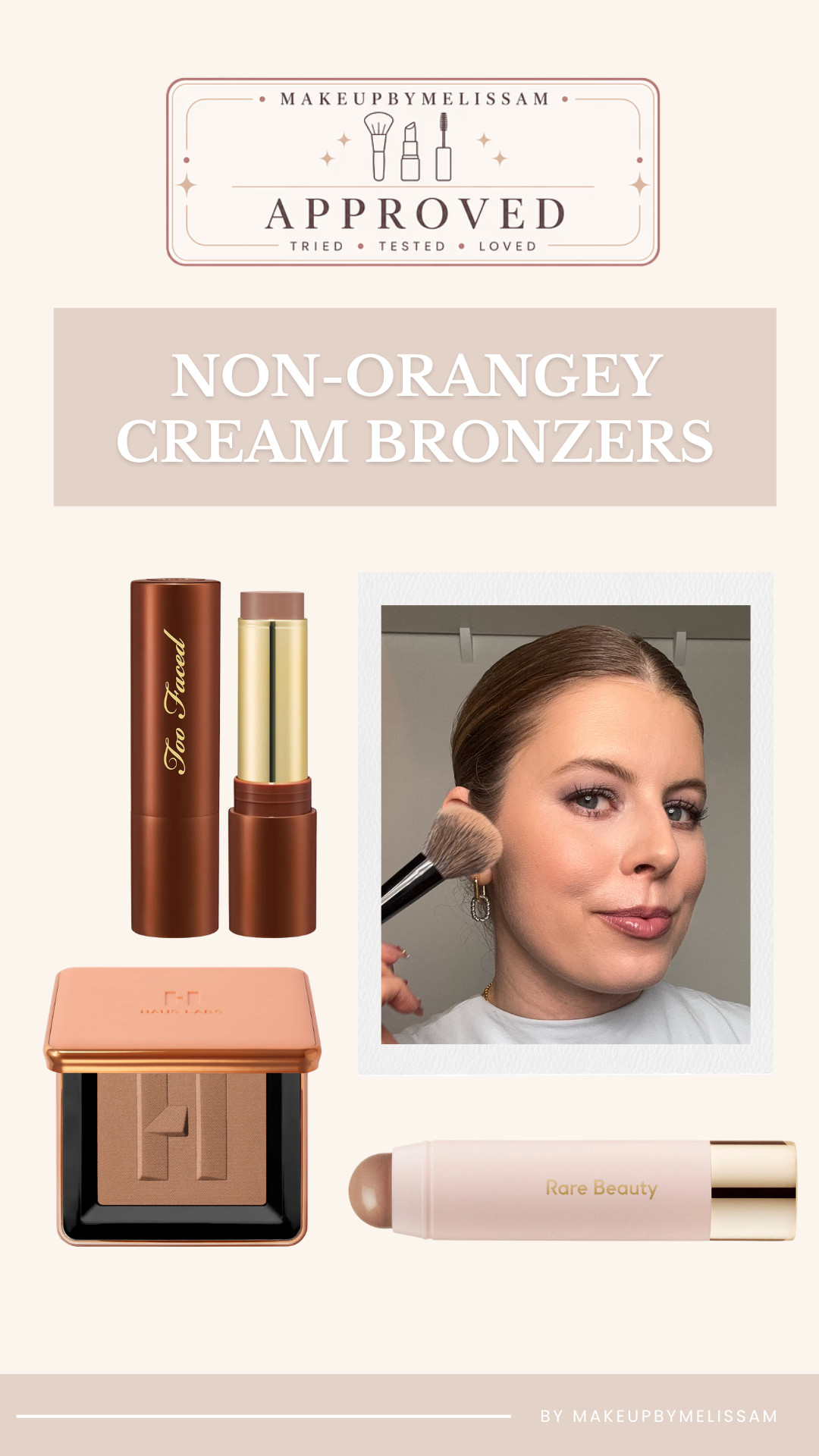 Non-orangey cream bronzers 

 #LTKSeasonal #LTKU #LTKBeauty