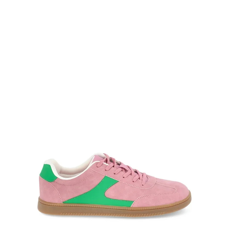 No Boundaries Women's Lace Up Sporty Sneakers, Wide Width Available | Walmart (US)