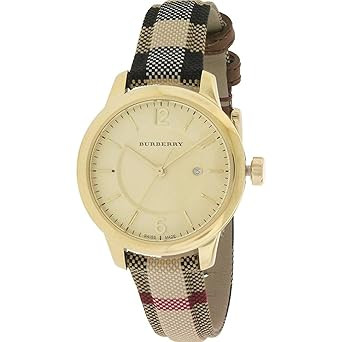 Burberry BU10104 32mm Stainless Steel Case Multicolor Cloth Synthetic Sapphire Women's Watch | Amazon (US)