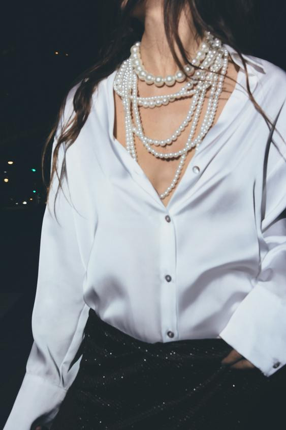 SATIN BASIC SHIRT | Zara UK