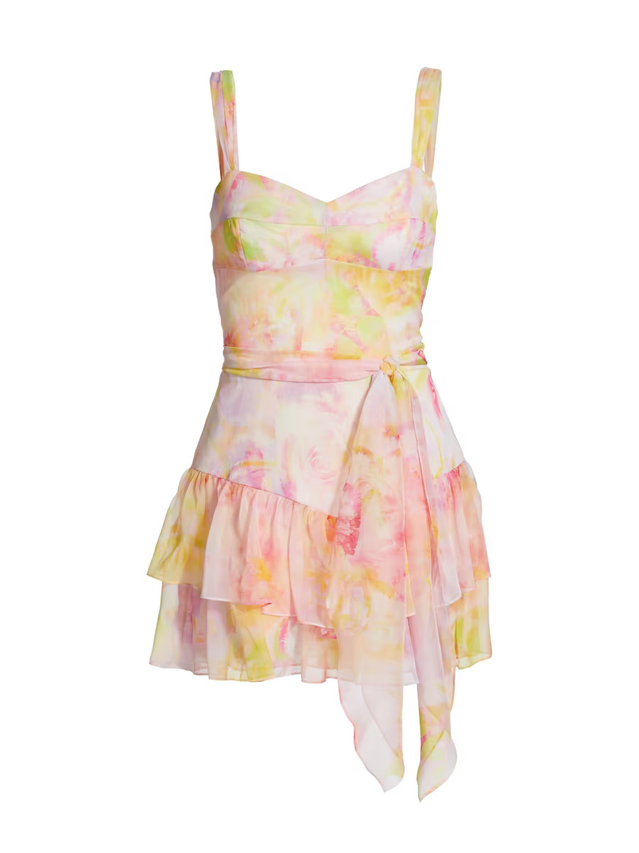 Kendra Floral Ruffled Skort Romper | Saks Fifth Avenue