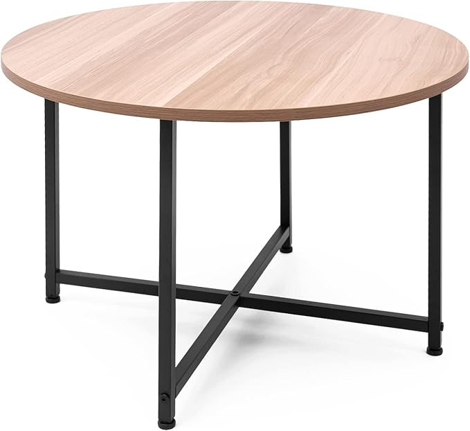 Round Coffee Table for Small Space Living Room, Modern Sofa Table End Table Tea Table for Balcony... | Amazon (US)