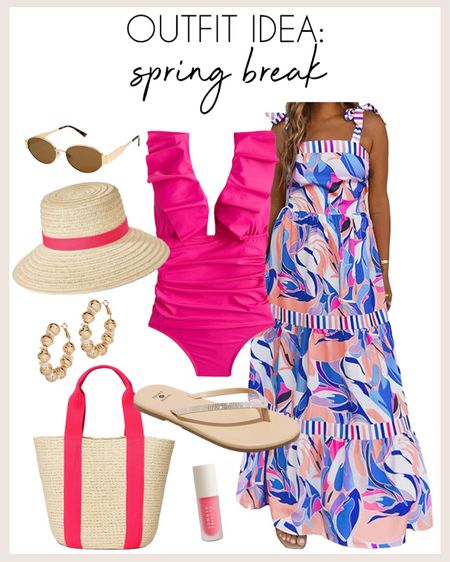 Colorful and fun spring break beach trip outfit idea!

#springbreak

Spring break style. Beach day outfit. Pool day look. Resort wear. Flattering one piece swimsuit. Colorful tiered maxi dress. Resort wear dress. Amazon resort wear. Straw bucket hat. Colorful swim look  

#LTKstyletip #LTKSeasonal #LTKswim