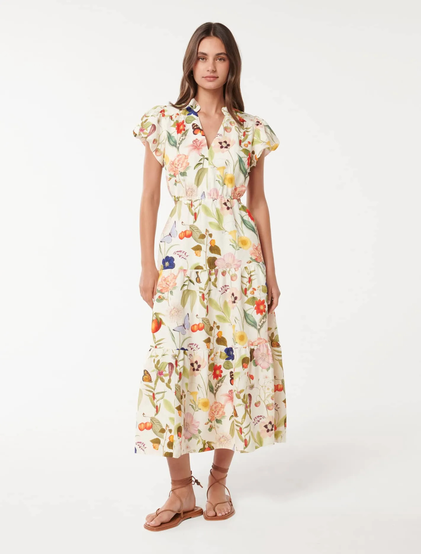 Jacqueline Puff Sleeve Midi Dress | Forever New (AU)