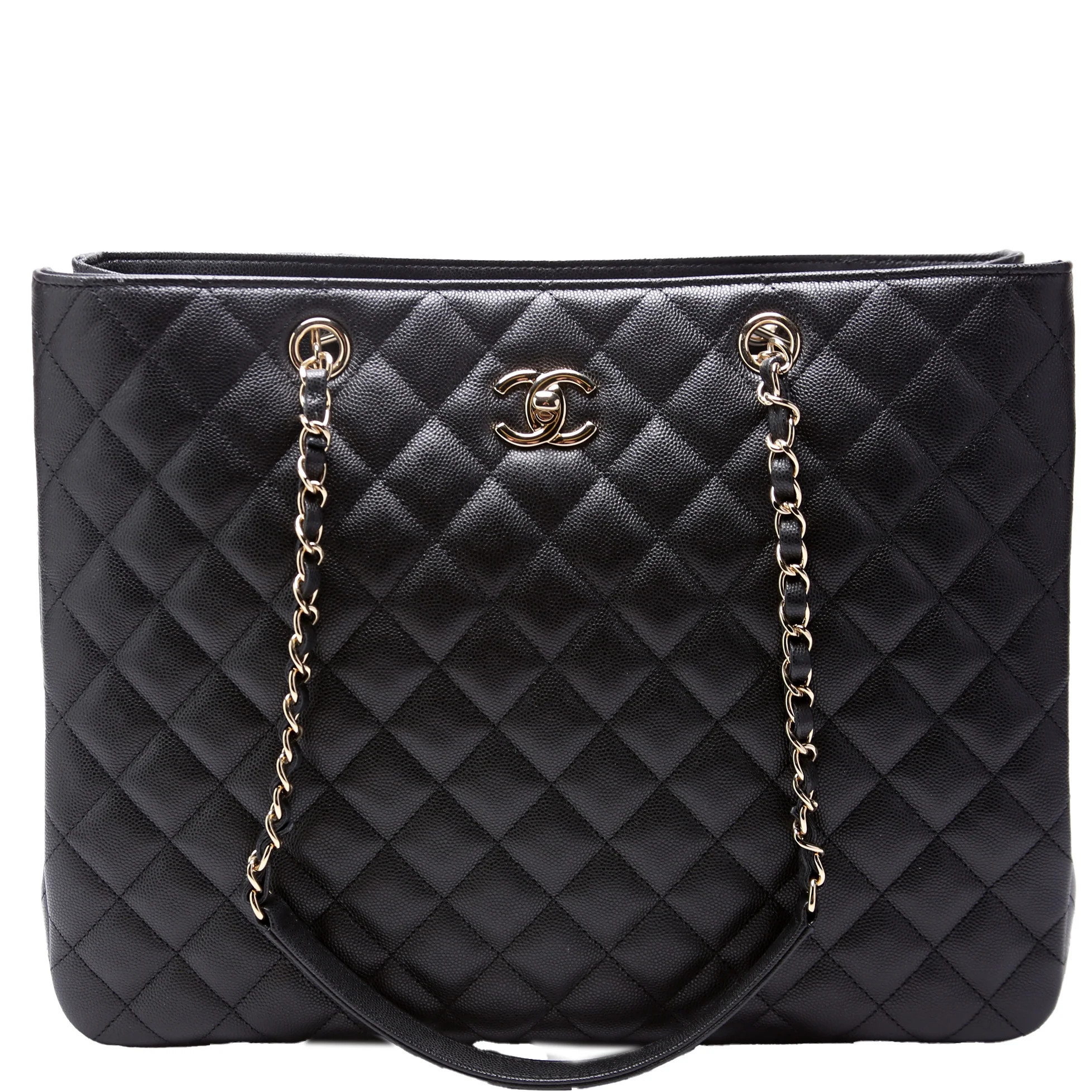 Classic CC Shopping Tote Caviar | Keeks Designer Handbags