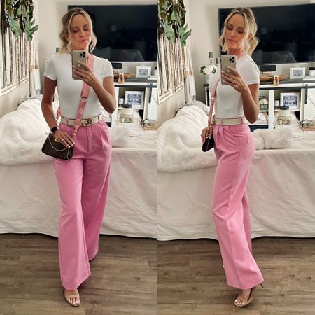 The hottest pink pants 🔥🔥🔥 TTS - size small in top and 26 reg in pants. Also linked my favorite nipple covers from Amazon 

Abercrombie 
Amazon 
Amazon fashion
Found it on Amazon 
Work wear
Wide leg pants
Dress pants
Bodysuit 
Gucci 
Louis Vuitton 

#LTKunder50 #LTKunder100 #LTKworkwear