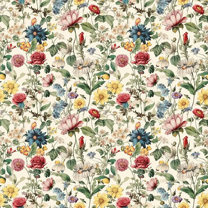 VEELIKE Retro Wildflowers Wallpaper Peel and Stick Vintage Floral Wallpaper 17.7''x118'' Boho Flo... | Amazon (US)