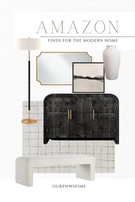 Latest modern home favorites from Amazon!

Amazon home, black cabinet, sideboard, console table, accent table, boucle bench, entryway furniture, floor lamp, white vase, classic vase, home decor, Amazon furniture, wall mirror, abstract wall art, geometric wall art, geometric area rug, modern area rug

#LTKStyleTip #LTKHome #LTKSaleAlert