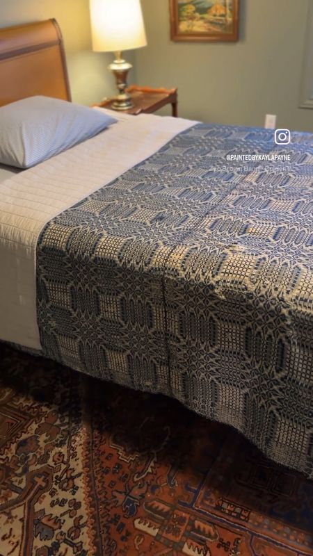 I found this antique loom-woven, jacquard bedspread on eBay for only $100. 
•
The seller said that it had been in their family since it was made in the late 1800’s! (I realize the seller could say anything and I have no way to prove it’s true or not…but I’m choosing to believe what they said 🙃)
•
The couple of holes in it just add to the character - But given its age, it’s in remarkable condition I think. 
•
I love thinking about the hands that made it and all of the many people it kept warm over the past 130ish years. That might creep some people out, but I think it’s amazing. I only wish I could say that it was one of my ancestors who made it. 
•
Now it’ll stay on my son’s bed. I’ve told him how old and precious it is in hopes he won’t destroy it 😐 
•
#jacquard #jacquardbedding #antiquejacquardcoverlet #evergreenfog #thrifting #ebayfinds #boysbedroom

#LTKhome