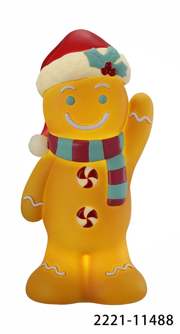 Holiday Time Plastic LED Gingerbread Boy Tabletop Decoration, 11" | Walmart (US)