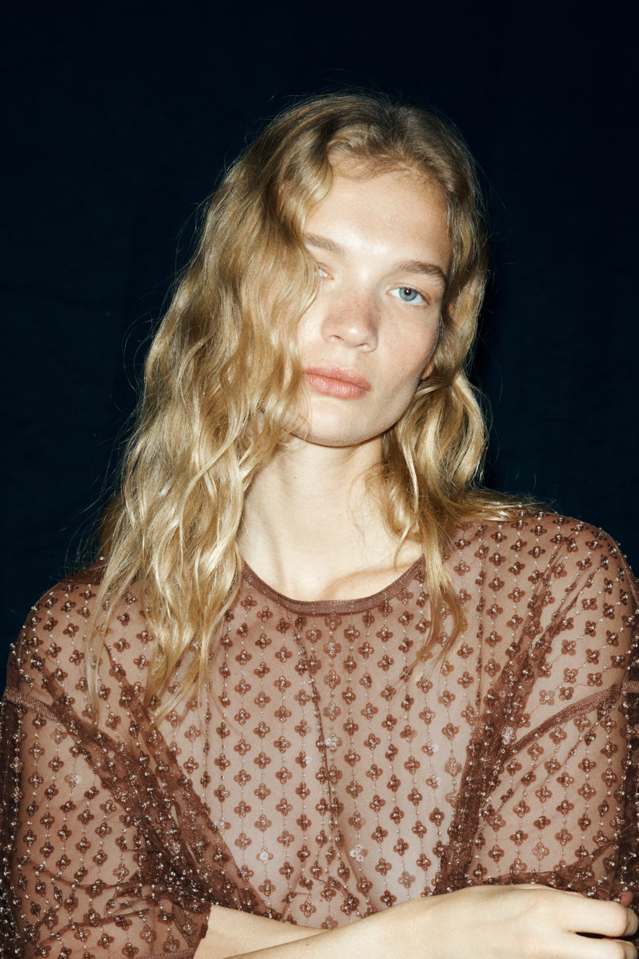 Sequined mesh top | H&M (UK, MY, IN, SG, PH, TW, HK)