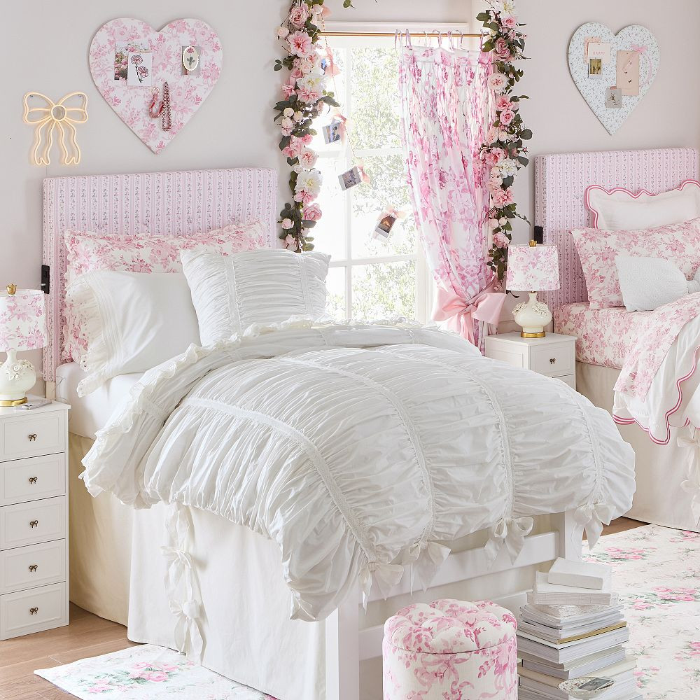 LoveShackFancy Sweet Bows Duvet Cover | Pottery Barn Teen