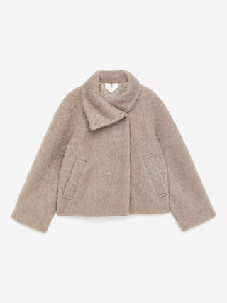 Funnel-Neck Wool-Alpaca Blend Jacket – Mole – ARKET GB | Arket UK