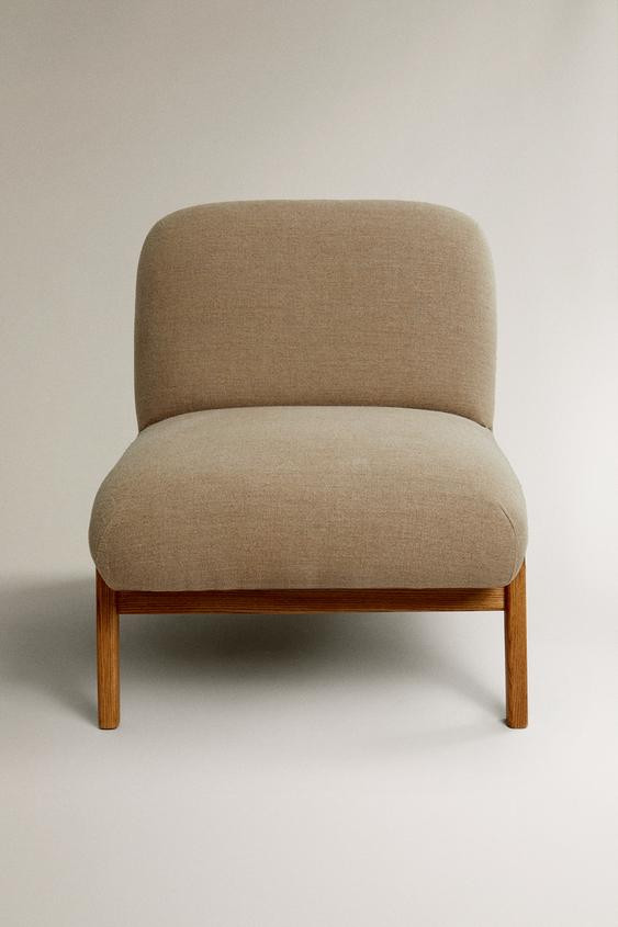 UPHOLSTERED LINEN ACCENT CHAIR | Zara US