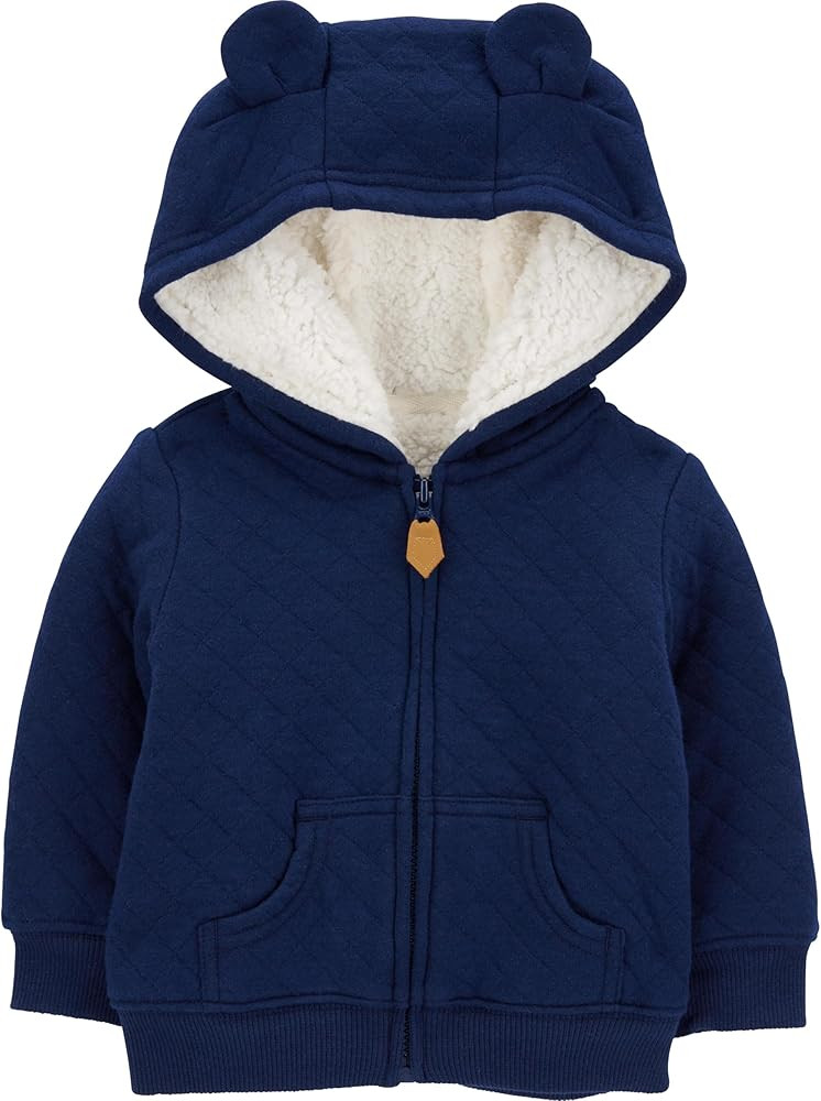 Simple Joys by Carter's Baby Hooded Sweater Jacket with Sherpa Lining | Amazon (US)