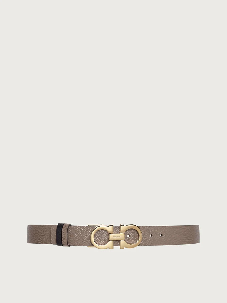 Reversible and adjustable Gancini belt | Ferragamo