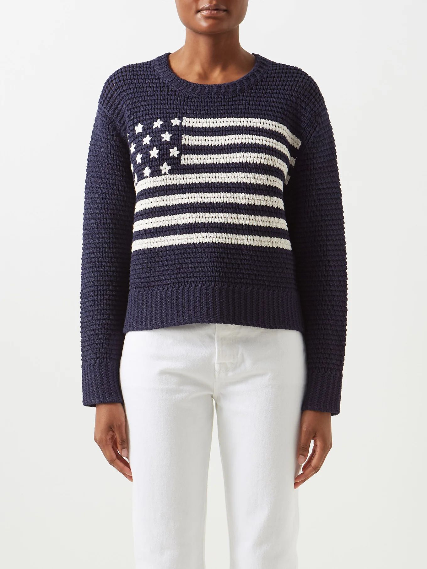 50s American flag cotton-blend sweater | Re/Done | Matches (US)