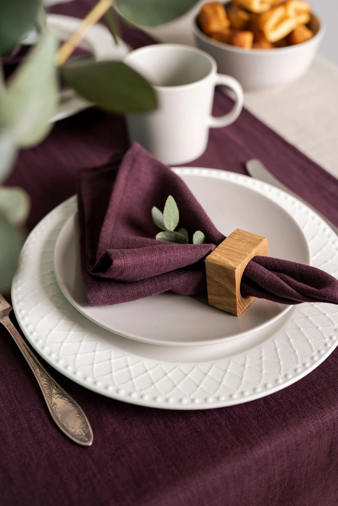 Plum Linen Napkins. Softened Linen Napkins Set. Wedding Napkins. Dinner Napkins. Cocktail Napkins... | Etsy (US)