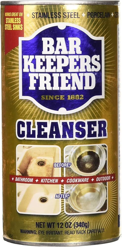 Bar Keepers Friend Powdered Cleanser 12-Ounces (1-Pack) | Amazon (US)
