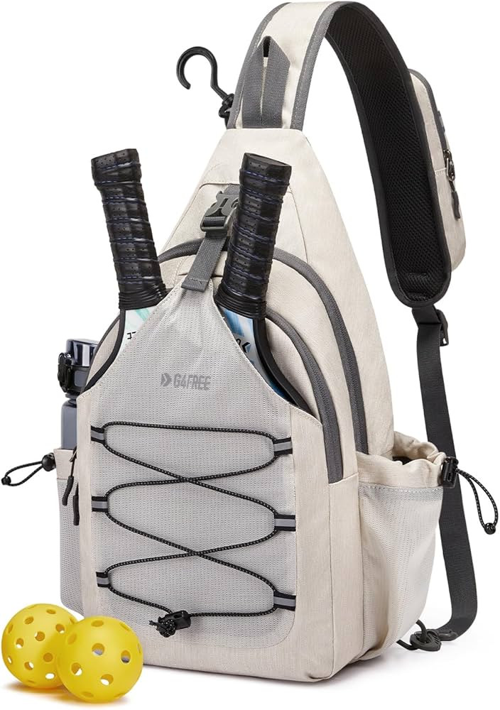 G4Free Pickleball Bag, Crossbody Sling Bag for Men Women, Pickleball Backpack, Pickle Ball Paddle... | Amazon (US)