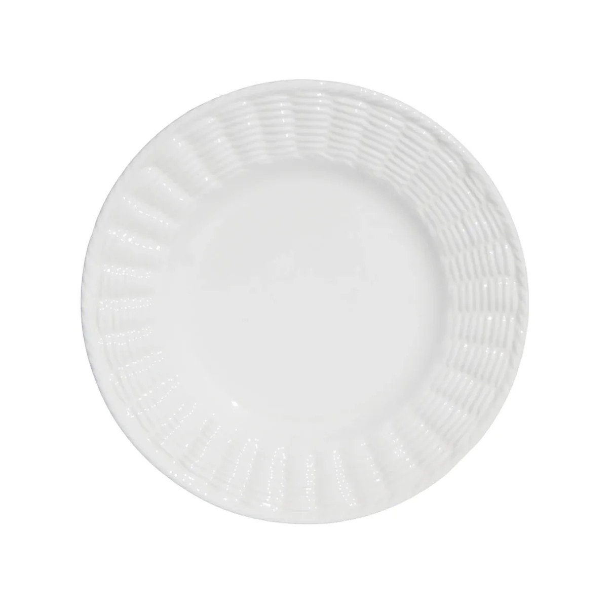 Whicker Charger Plates in White, Set of 6 | Over The Moon