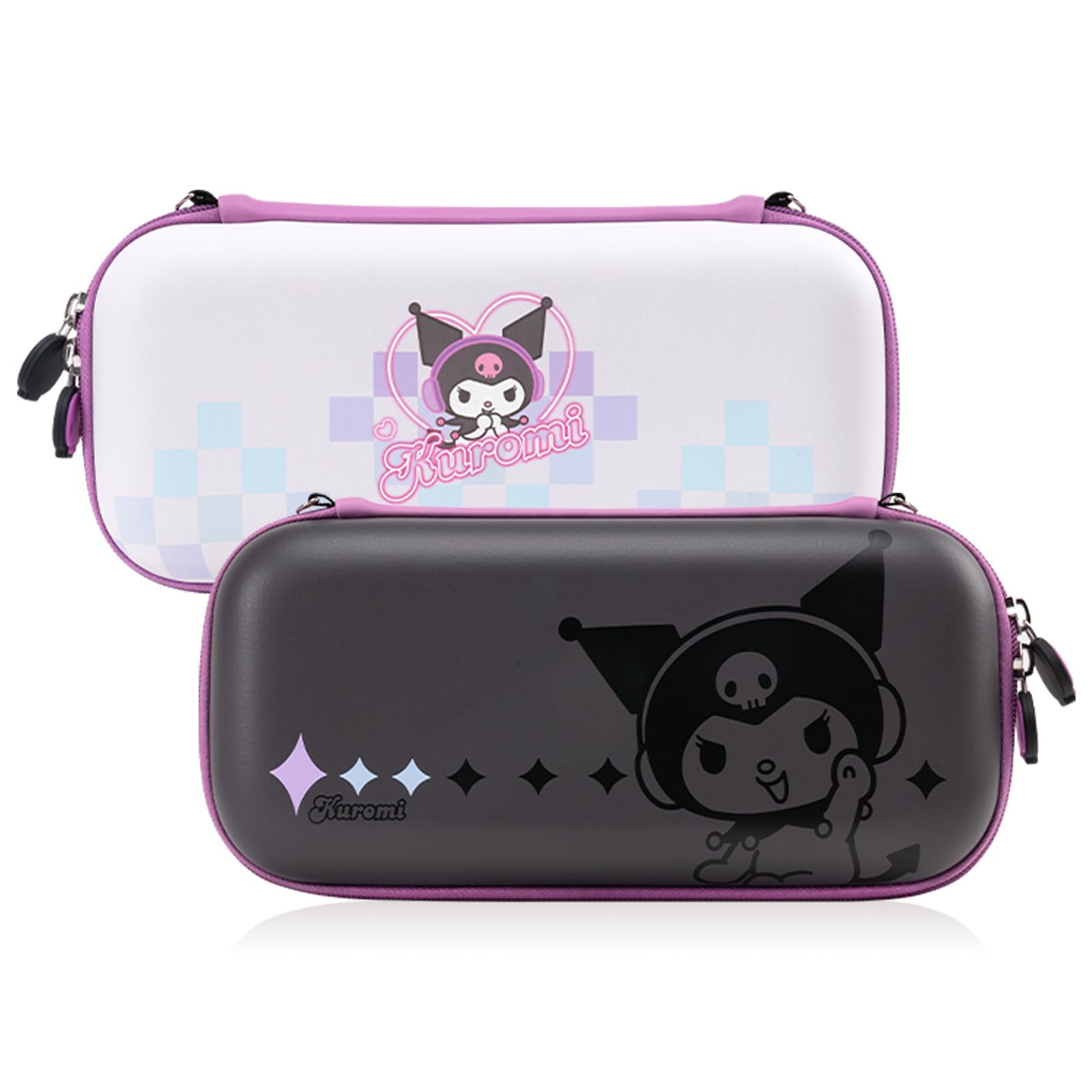 Kuitmor Hard Shell Switch Case, Compatible with Switch 2017 & OLED, Purple, Cartoon Pattern | Amazon (US)