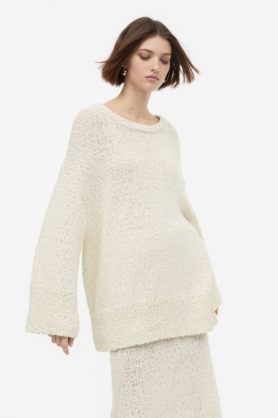 Oversized textured-knit jumper | H&M (UK, MY, IN, SG, PH, TW, HK)