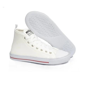 Tênis Casual Unissex All Polo Star Cano Alto Preto e Branco | SHEIN