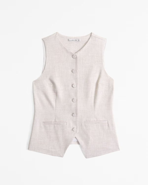 Women's The A&F Mara Button-Through Vest | Women's New Arrivals | Abercrombie.com | Abercrombie & Fitch (US)