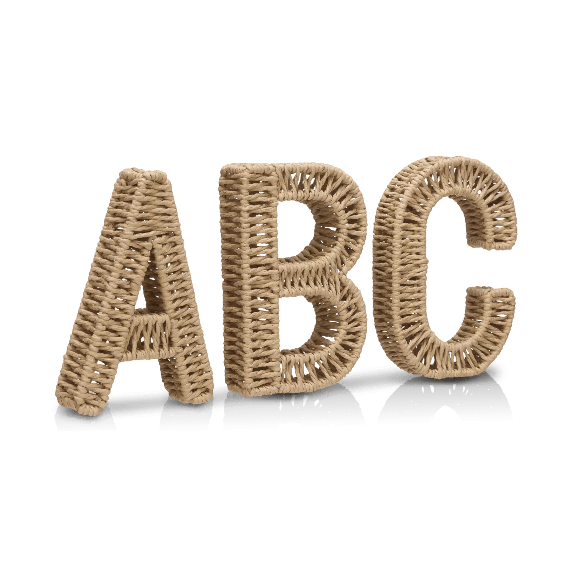 Decorative Rattan ABC Letters | Bouclair