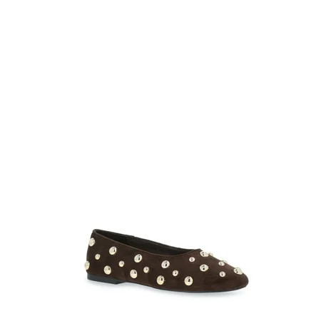 Scoop Women s Studded Faux Leather Ballet Flats | Walmart (US)