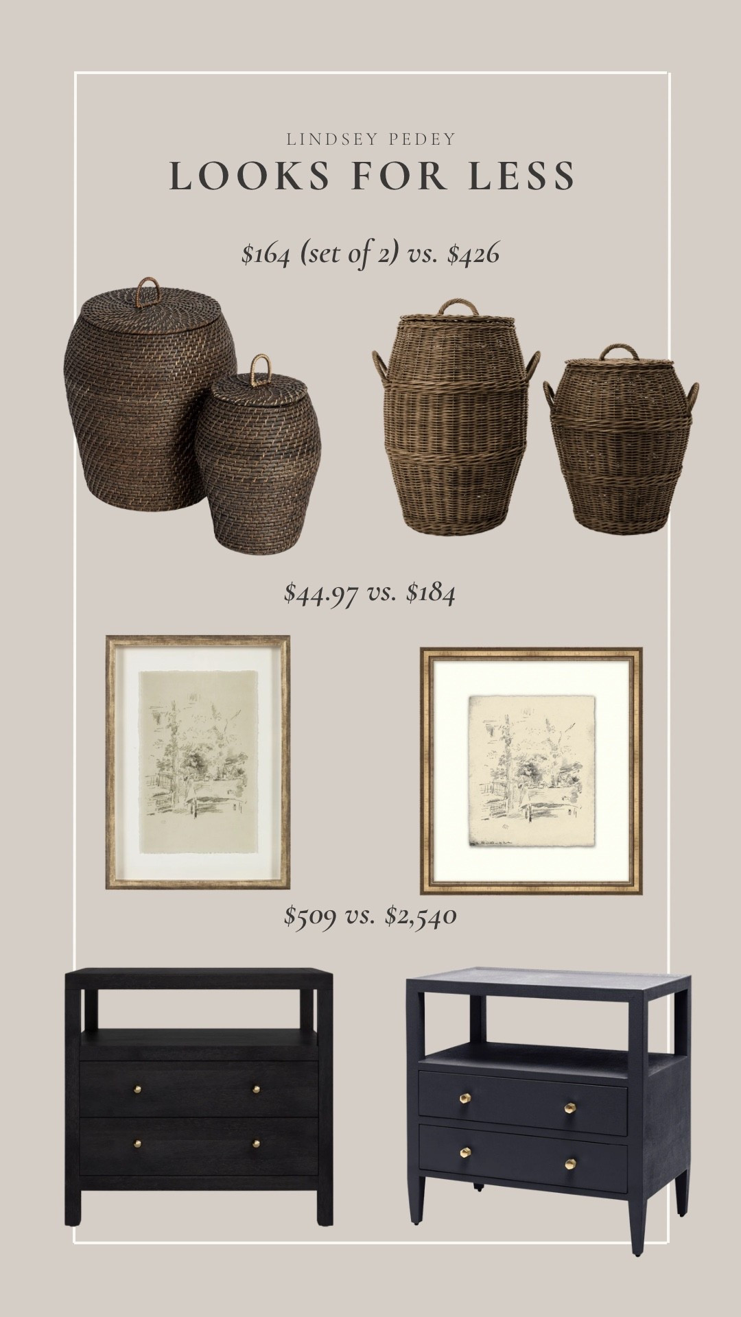 Designer look for less finds!

Wall art, McGee and co, Amazon home, woven lidded baskets, home decor, nightstands, bedroom, neutral home

#LTKHome