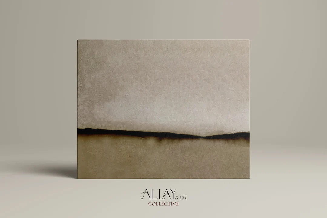 Deep Neutral Seascape Abstract Painting | Brown Abstract Wall Art | Moody Abstract Ocean Art | Vi... | Etsy (CAD)