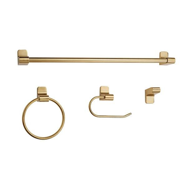Globe Electric Positano 4 Piece Bathroom Hardware Set with Towel Bar, - On Sale - Overstock - 332... | Bed Bath & Beyond
