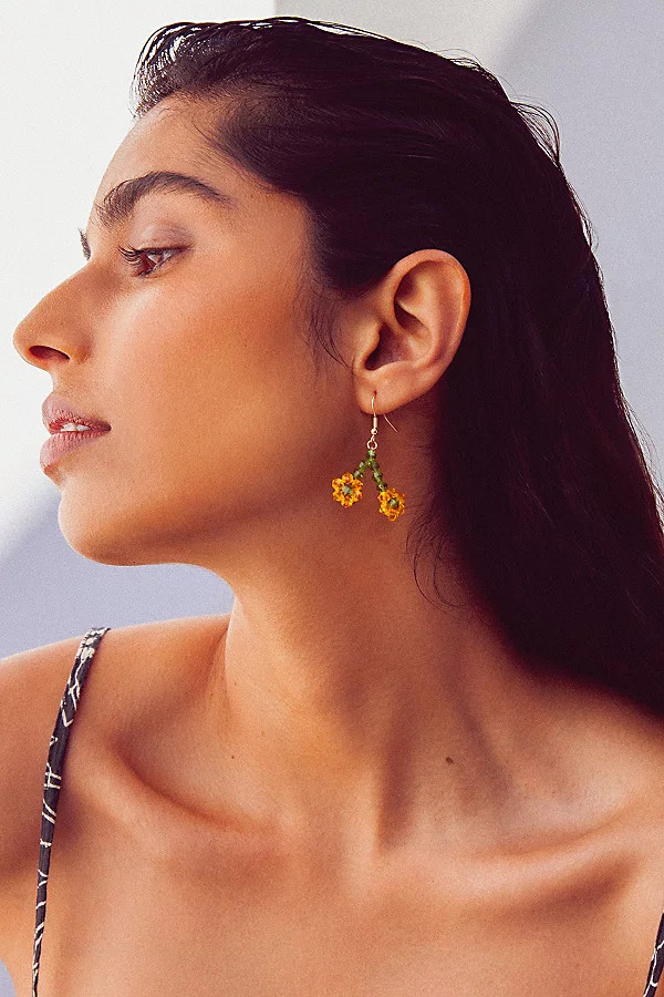 Blossom Beaded Drop Earring | Urban Outfitters (US and RoW)