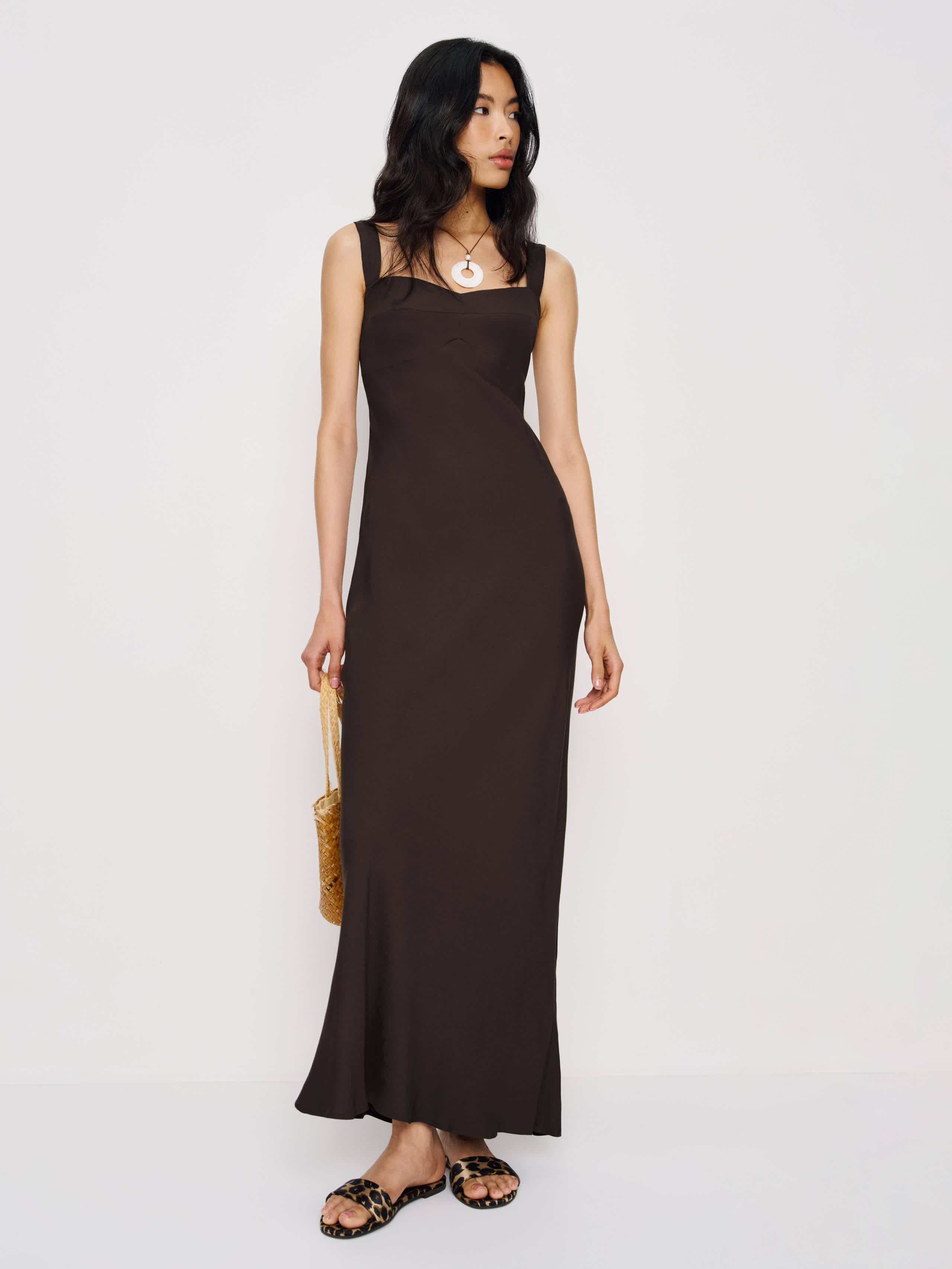 Reformation Yale Dress Brown 4 | Reformation (Global)